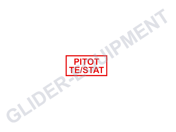 Warning/indication Placard \'Pitot/TE/Stat\' red [SR112385]